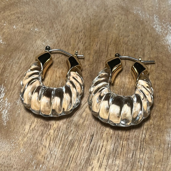 Christian Siriano Glass Gold Tone Drop Earrings - Picture 9 of 16